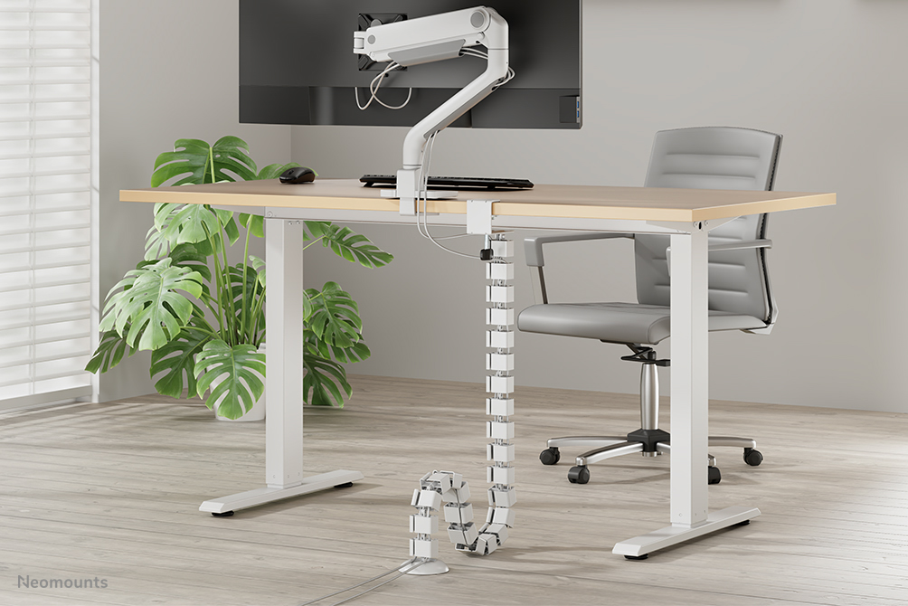 Neomounts ADS06-131WH Organizador vertebral de cables - montaje de abrazadera - universal